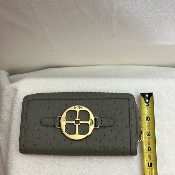 Iman wallet, gray, multiple compartments, 100% polyurethane - Picture 7 of 7